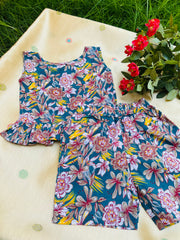 Full Bloom - Frill top & Shorts Set 1 - 2yrs